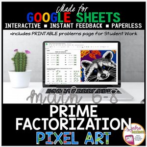 Google Sheets Digital Pixel Art Math Prime Factorization