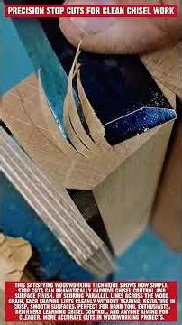 Precision Stop Cuts for Clean Chisel Work #woodworking #satisfying #wood #carpentry