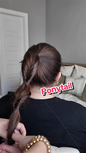 Relaxing ASMR Messy Bun Ponytail Hairplay