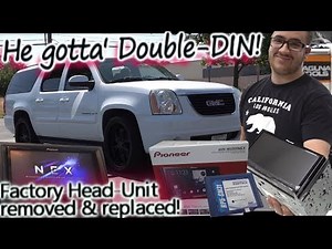 He Gotta Double Din! Pioneer AVH-4500NEX Removable 7" Screen Installed 2007 GMC Yukon