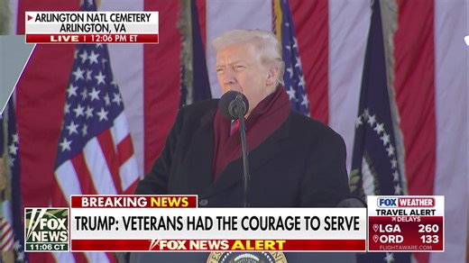 NEW: President Trump honors America’s heroes during a Veterans Day ceremony at Arlington National Cemetery. “Today we remember, with overwhelming gratitude, the more than one million American service members who have made the supreme sacrifice and laid down their lives for the good ol’ USA.” | Fox News