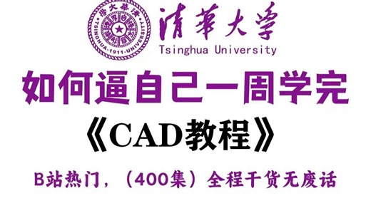 【全398集】清华大佬198小时讲完的CAD教程，全程干货无废话！B站最用心的CAD绘图零基础系统教程，7 天掌握 CAD绘图！2025最新版CAD教程