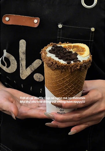 Trải nghiệm Waffle Cup tại OK Coffee