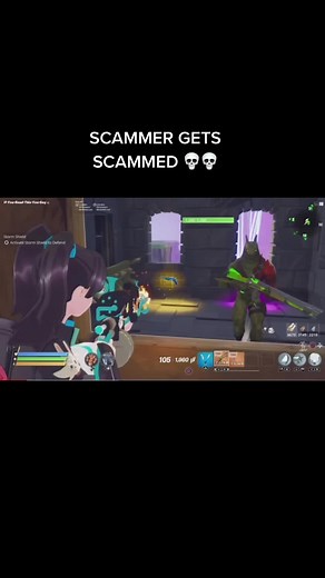 Scammer gets scammed 🤣😭 #fortnite #fortnitesavetheworld #twinecheeks #scammer #scammergetscammed #stw