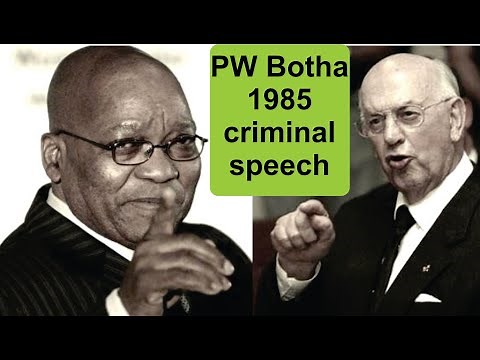 PW Botha 1985 incriminating speech