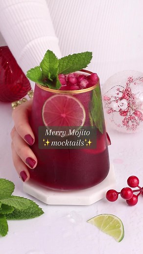 Festive Merry Mojito Mocktail Recipe