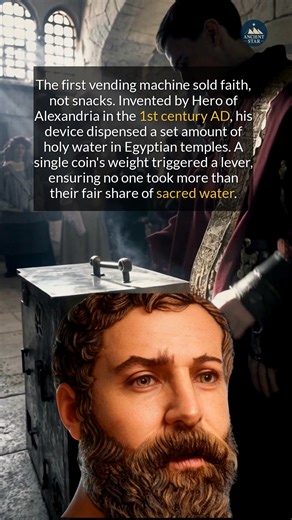 This ancient vending machine from the 1st century AD dispensed holy water instead of snacks. #ancienthistory #historyfacts #didyouknow | Ancient Star