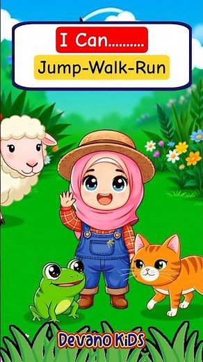 I Can Jump Walk and Run | Kids Song Nursery Rhymes | Lagu Anak Balita Paud Tk Edukasi Bahasa Inggris