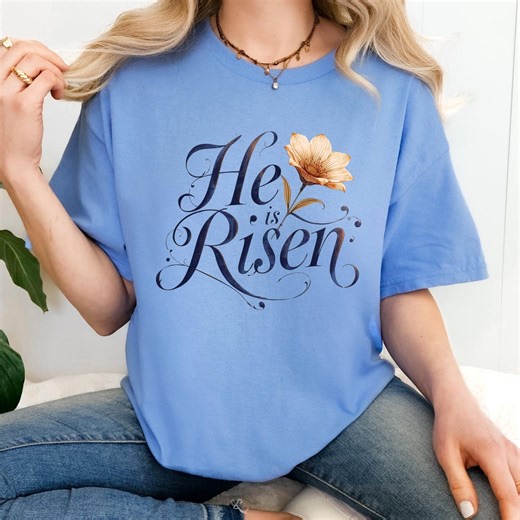 He is Risen, Resurrection Message, Spring Spiritual, Clothing Easter T-shirt, Sizes L-5XL - Etsy