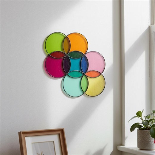 Circle Geometric Stained Glass Pattern, 0.5mm Precision Line SVG PDF, Beginner  Cricut Ready VETROPAT - Etsy