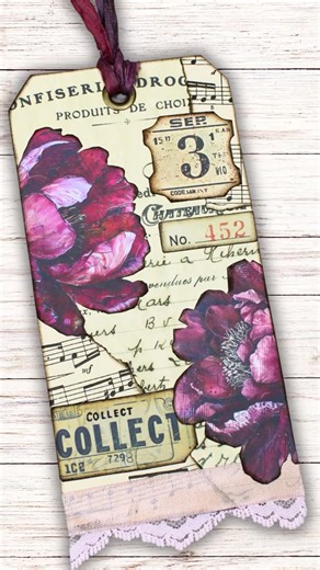 Peonies + Ephemera | Vintage Craft Tag