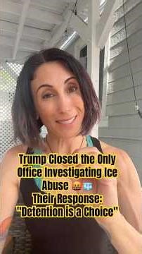 Trump Just Closed the Only Office Investigating Ice Abuse. Their Response: "Detention is a Choice"