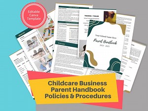 Daycare Parent Handbook Template: Childcare Policies & Procedures (canva Editable) - Etsy