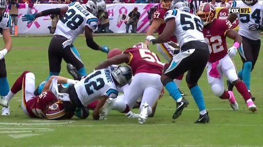 How sweet it is! Sprinkle recovers Moore's fumble on punt return
