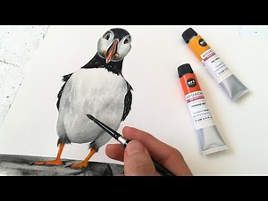 Quick and Easy HOW TO GOUACHE Tutorial | Cute Bird Painting for Beginners