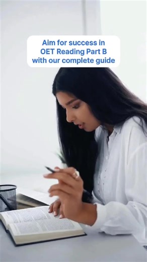 Here's how... 🎯📚to succeed in OET Reading Part B! Gain confidence on test day by understanding Reading Part B with our Complete Guide. Learn all about the format, skills being tested, see samples and find out top tips for test day and preparation. for more details Dm us #OETReading #OETWriting #OETSpeaking #OETSpeaking #EnglishTest #OETPreparation #OETTest #oetdoctors #soudiarabia🇸🇦🇸🇦🇸🇦 #oetnursing