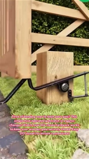 DIY Foot-Operated Auto-Lock Gate Latch Installation 🤯 #diy #tips #tricks #lifehacks #how #home #gate