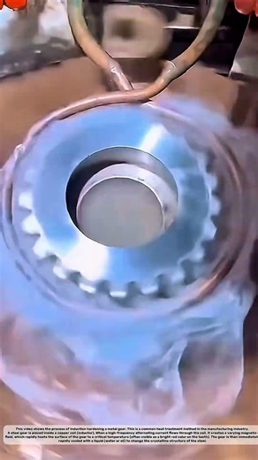 I Hardened The Metal Gears Using The Induction Hardening Method #job #machine #skills #tips