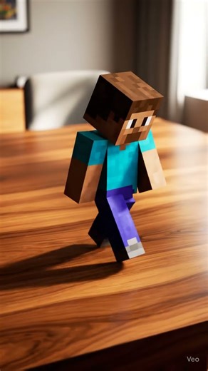 Minecraft Character Walking on Table | #Minecraft #AIAnimation #FlowAI #GamingVideo #MinecraftEdits