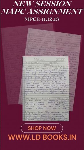 MA PSYCHOLOGY (MAPC)_IGNOU #ignouassignments #ignouassignment #ignoulearners #ignouprojects