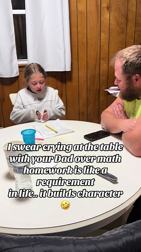 I mean have you even lived life if you didn’t cry at the table with your Dad over math homework?!? 🤷🏼‍♀️🤣 #fatherdaughter #mathhomework #mathishard #imjustagirl #fatheranddaughter