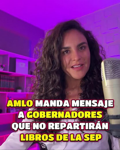 Man Speaks Unfiltered in Library with Purple Lighting