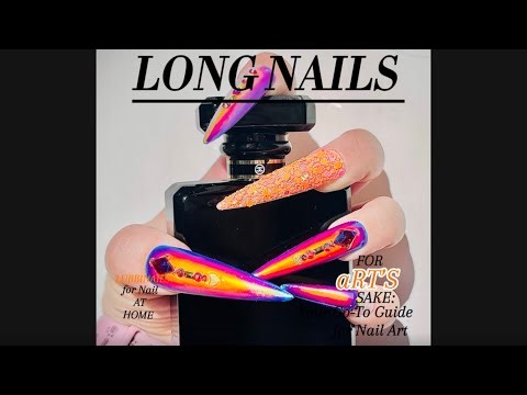 Simple Nail Art for Long Nails 💅 | Easy DIY Tutorial at Home