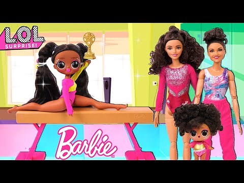 Barbie Doll LOL Family - Gymnastics Class Morning Routine