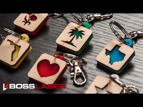 Laser Cut Keychains on a Bosslaser CO2 Laser Machine