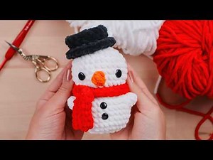 NO SEW Snowman Amigurumi (FREE Pattern!) | Easy Crochet Plushie