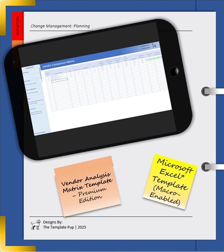 Vendor Analysis Matrix Template | Project Management | Microsoft Excel (Macro-Enabled) | User Guide   Completed Example