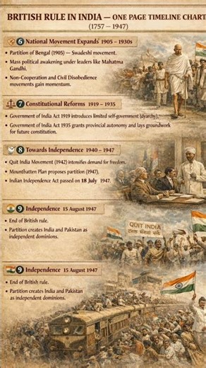 Indian History Timeline 🇮🇳 Episode 7| 🇬🇧 British Rule in India in 15 Seconds 🔥