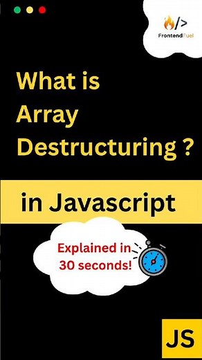 Array Destructuring: The Shortcut No One Tells You! 😎 #JavaScriptTips