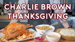 Charlie Brown and Snoopy are staples for the Holidays, and their Thanksgiving feast is no different. Turkey, stuffing, and pumpkin pie. What else do you really need for Thanksgiving? | Babish Culinary Universe