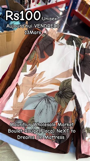 Wholesale Market in Mauritius: Unisex Deals on Rs100 Items