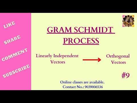 10. Gram Schmidt Process || Orthogonal vectors in Rn #innerproductspace #linearalgebra #orthonormal