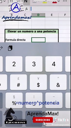 Elevar a potencia en Excel