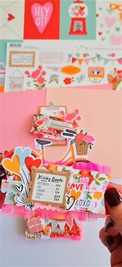 Valentines Paper + Tulle Embellishments 🩷❤️ So cutieful, so chunky! 😘💌🍒