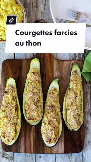 Courgettes farcies au thon : Recette rapide et facile