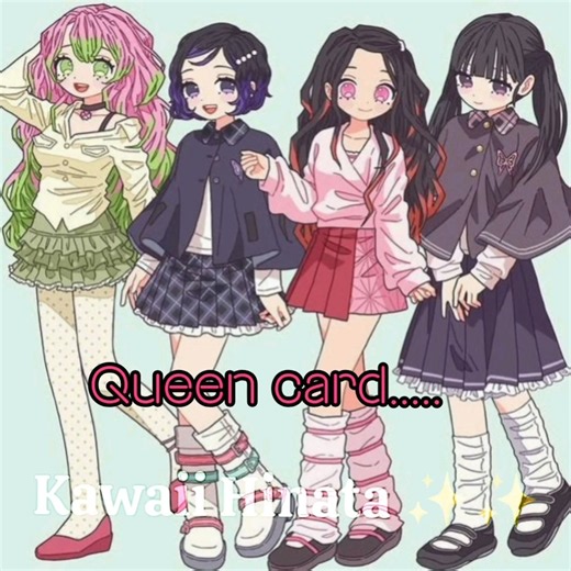 do you wanna be a Queen card💅✨.#demon slayer #kny edit #anime edit# mitsuri #nezuko # kanao #shinobu