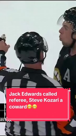 Jack Edwards Calls Referee Steve Kozari a Coward on Bruins Broadcast