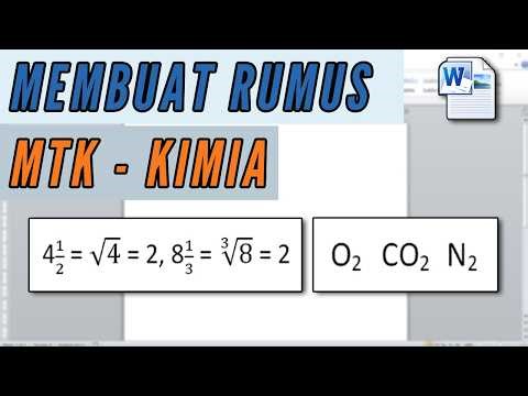 Cara Membuat Pangkat, Rumus Matematika dan Rumus Kimia di Microsoft Word (Lengkap!)