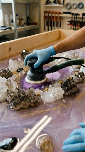 Simple table to Luxury Table transformation 😍 till end #epoxy #transformation #home