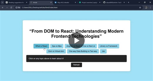 #webdevelopment #javascript #html #css #frontenddevelopment #learninginpublic #react #codingjourney | Aliya Ali