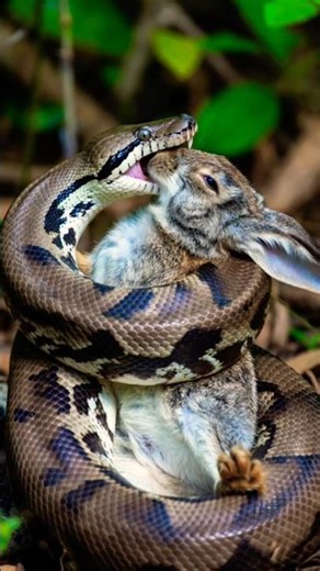 Anaconda vs Rabbit – Real Wildlife