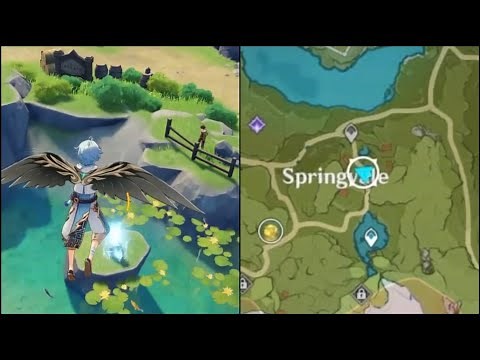 Genshin Impact Springvale Seelie Blue Spirit puzzle exquisite chest Location guide
