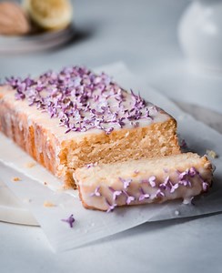 Vegan Lilac Lemon Cake