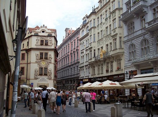 Karlova Street in Prague, Czech Republic