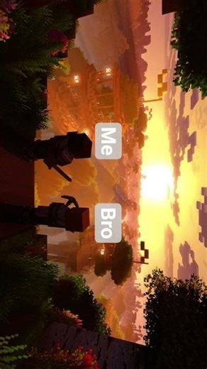 “Me and My Bro Watching the Minecraft Sunset 🌅 | Epic Build View!”