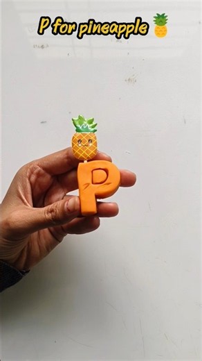 P for pineaaple clay art #DreamTrackAI # #clayart #creativeclayideas